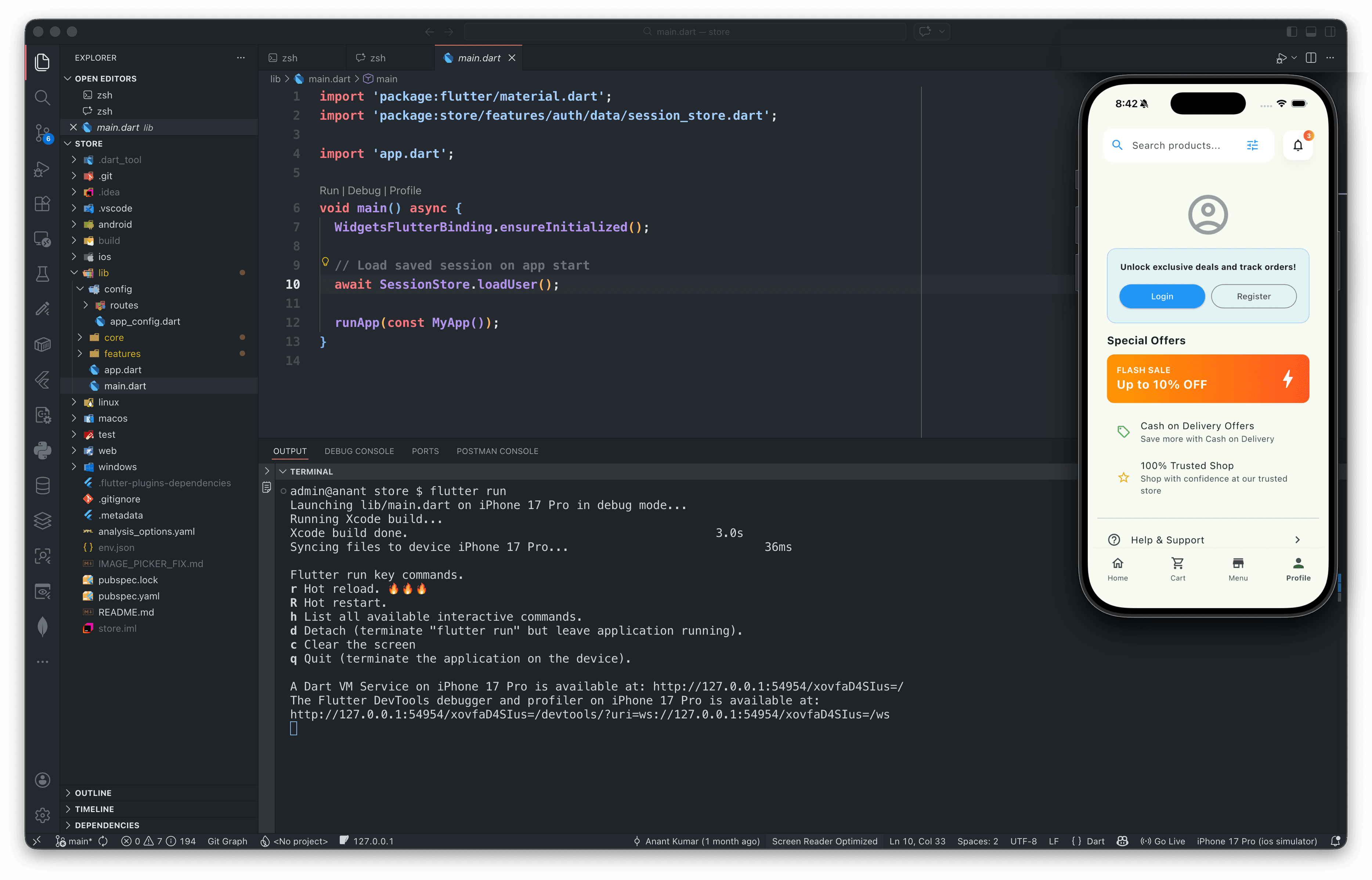 Daily Essentials E-Store App preview